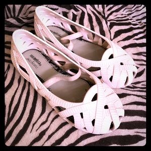 Mini Melissa + Jason Wu white flats